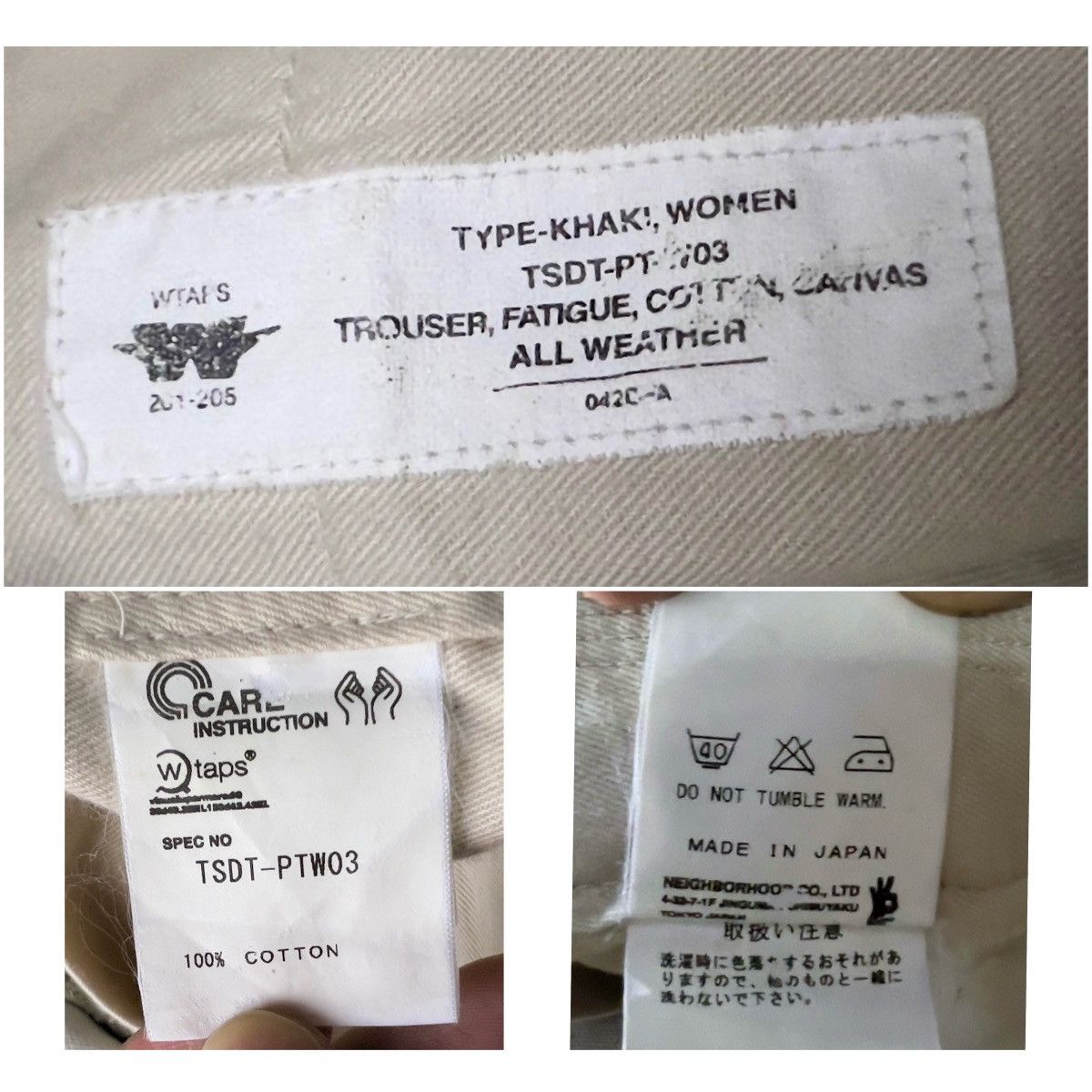 Designer × Japanese Brand WTAPS TROUSER FATIGUE PANT Size 30" / US 8 / IT 44 - 4 Thumbnail