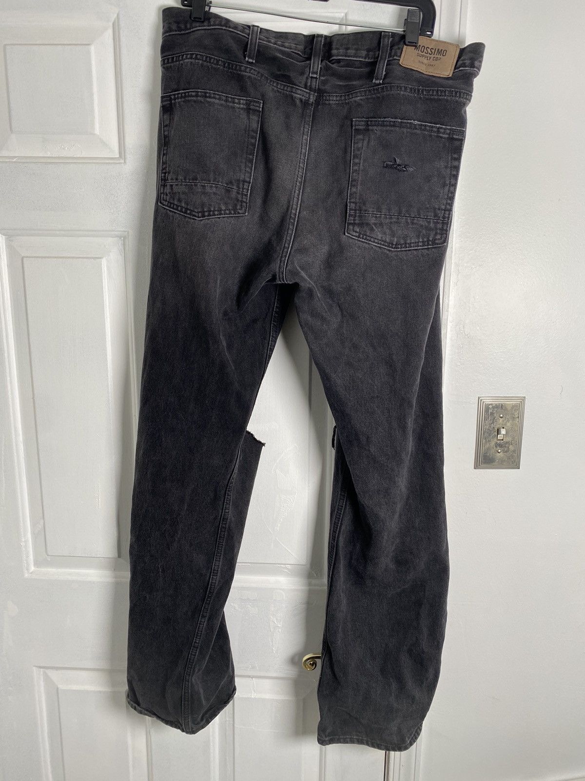 Japanese Brand × Vintage Black Distressed Jeans Size US 36 / EU 52 - 2 Thumbnail
