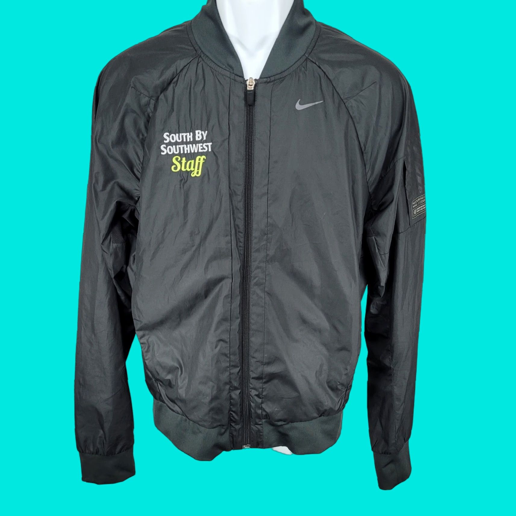 Nike Nike Jacket Windbreaker Black SXSW South By Southwest Staff Medium M Size US M / EU 48-50 / 2 - 1 Thumbnail