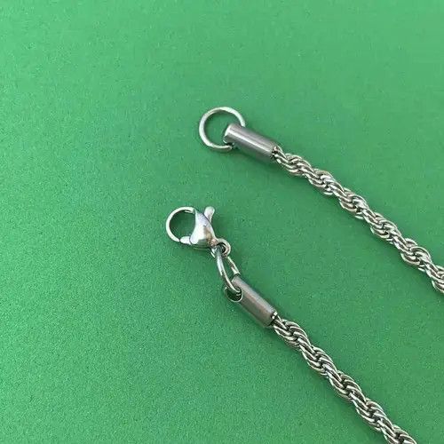 Designer × Jewelry 925 Silver Plated Link Chain Bracelet for Men Women Size ONE SIZE - 2 Thumbnail