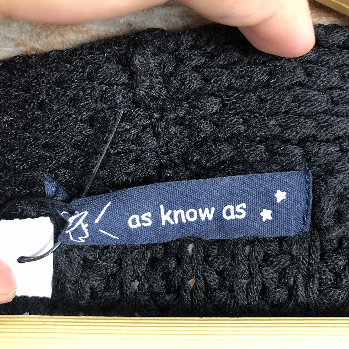 Homespun Knitwear As Know As Black croptop Cardigan Knitwear #A2324 Size L / US 10 / IT 46 - 9 Thumbnail