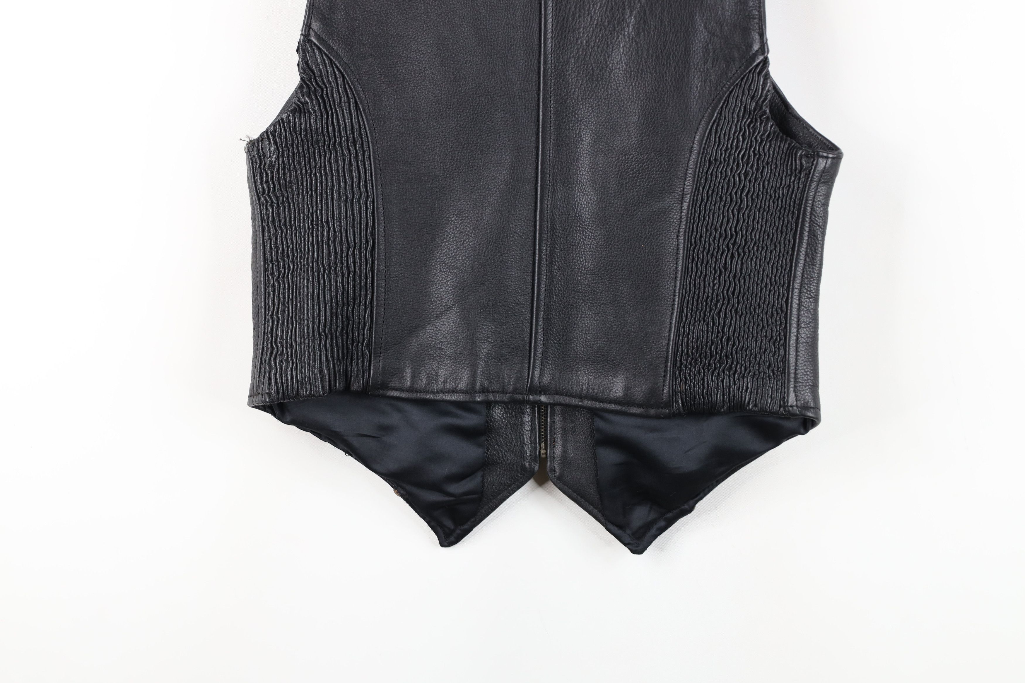 Vintage Vintage 90s Vance Leathers Braided Leather Motorcycle Vest Size S / US 4 / IT 40 - 15 Thumbnail