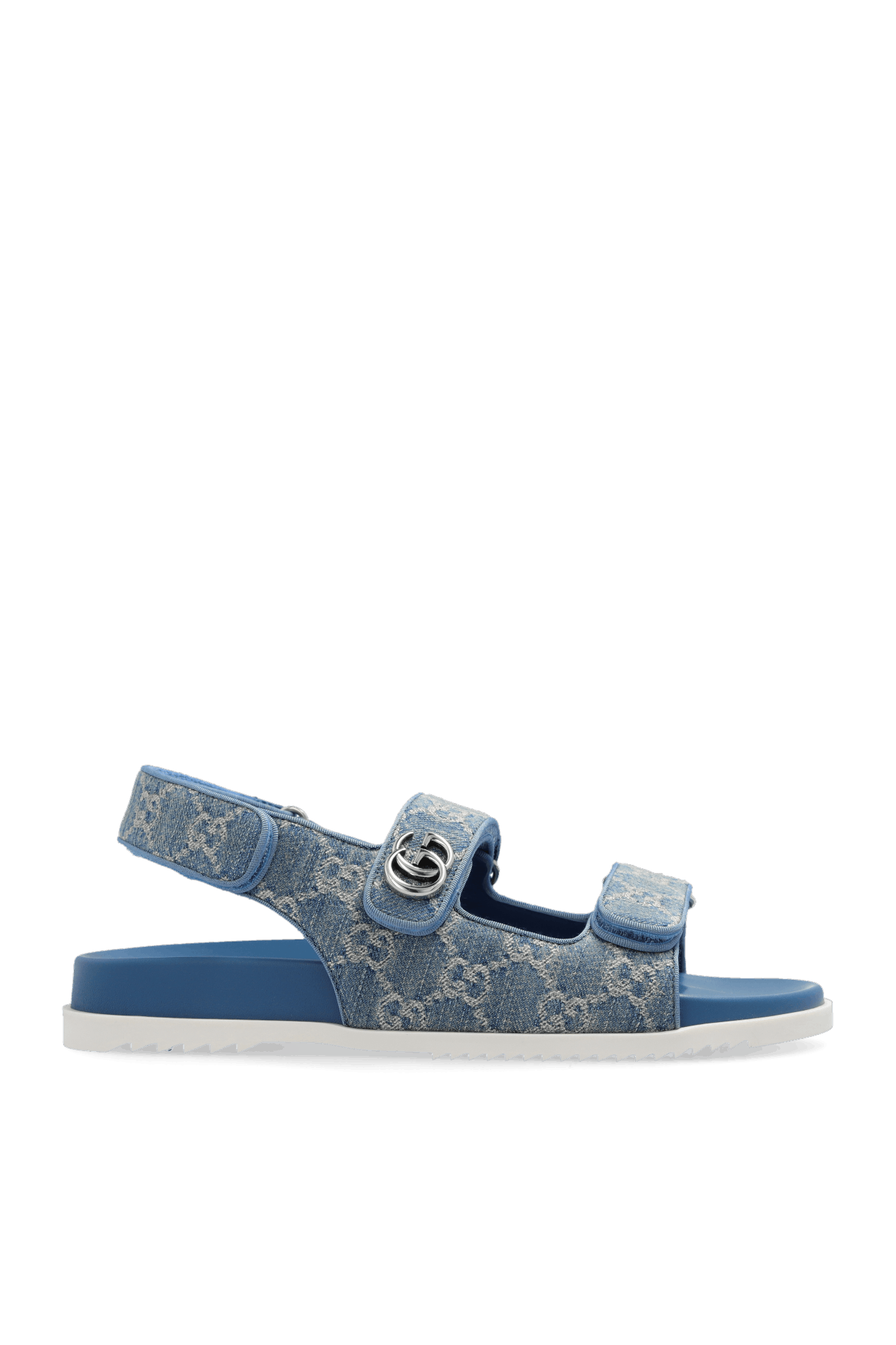 Gucci Double G Denim Sandals SIZE 37.5
