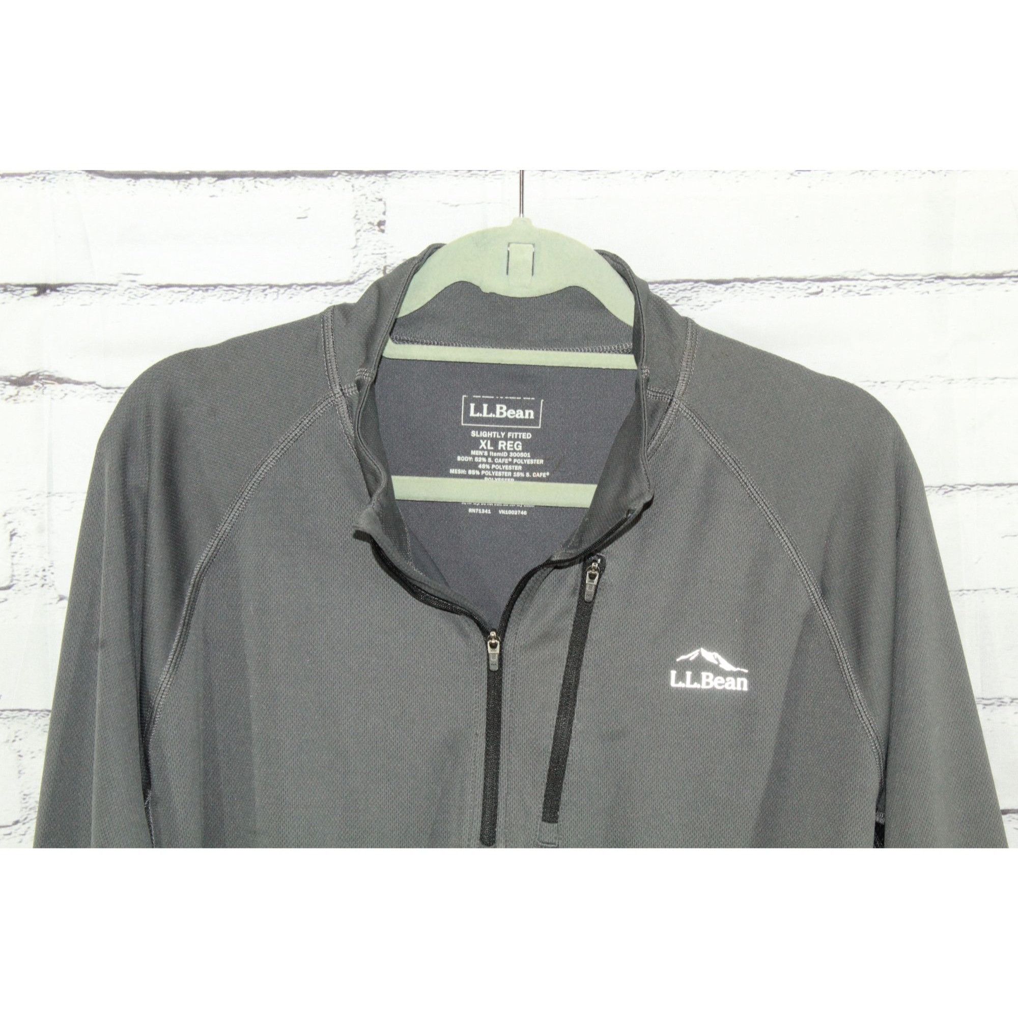 L.L. Bean LL Bean Mens XL Gray Quarter Zip Pullover Outdoor Athletic Size US XL / EU 56 / 4 - 6 Thumbnail