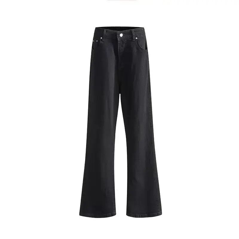 Japanese Brand Retro loose black micro flared jeans Size US 30 / EU 46 - 5 Thumbnail
