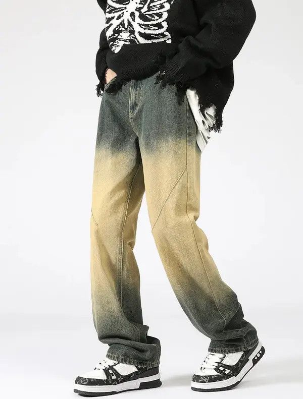 Japanese Brand nezawa x ouchi Streetwear Gradient Washed Jeans Trousers Size US 36 / EU 52 - 3 Thumbnail