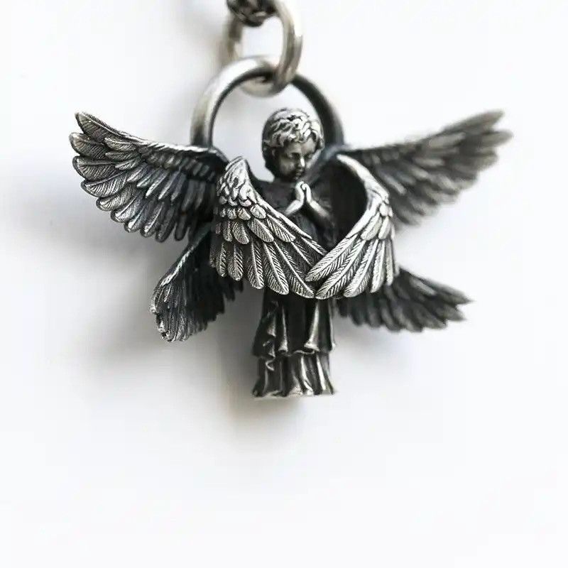 Jewelry × Vintage Seraph Prayer Pendant Long Chain Necklace Size ONE SIZE - 3 Thumbnail