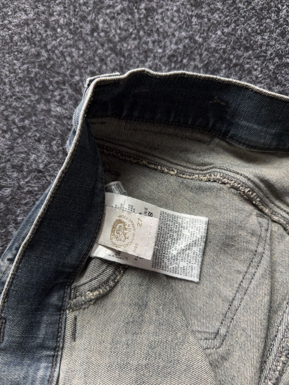 Diesel Diesel Jegonfire Opium 00s Y2K Faded Biker Skinny Jeans W27 Size 27" / US 4 / IT 40 - 9 Thumbnail