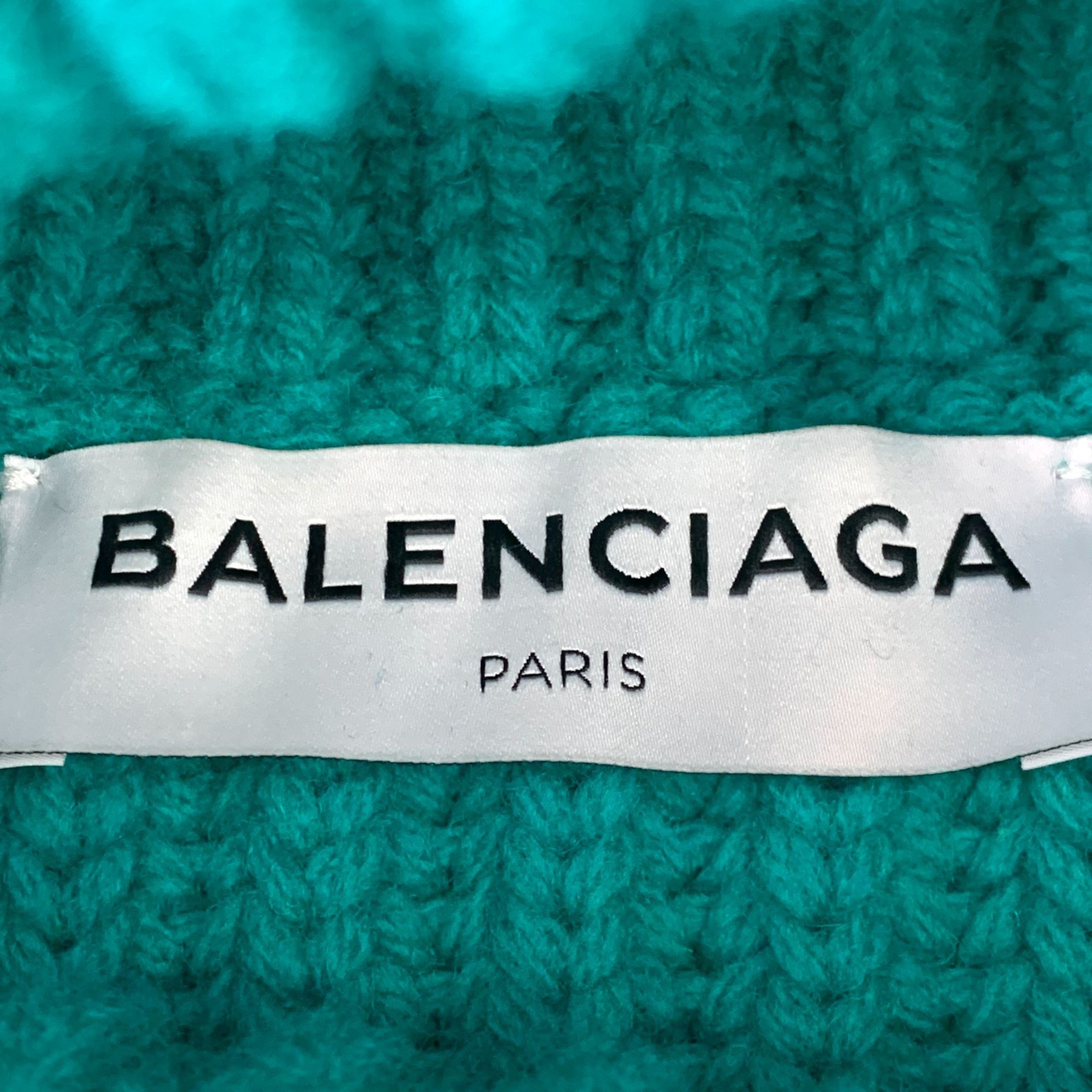 Balenciaga Balenciaga Womens Teal Virgin Wool Turtleneck Sweater Dress Size XS / US 0-2 / IT 36-38 - 5 Thumbnail