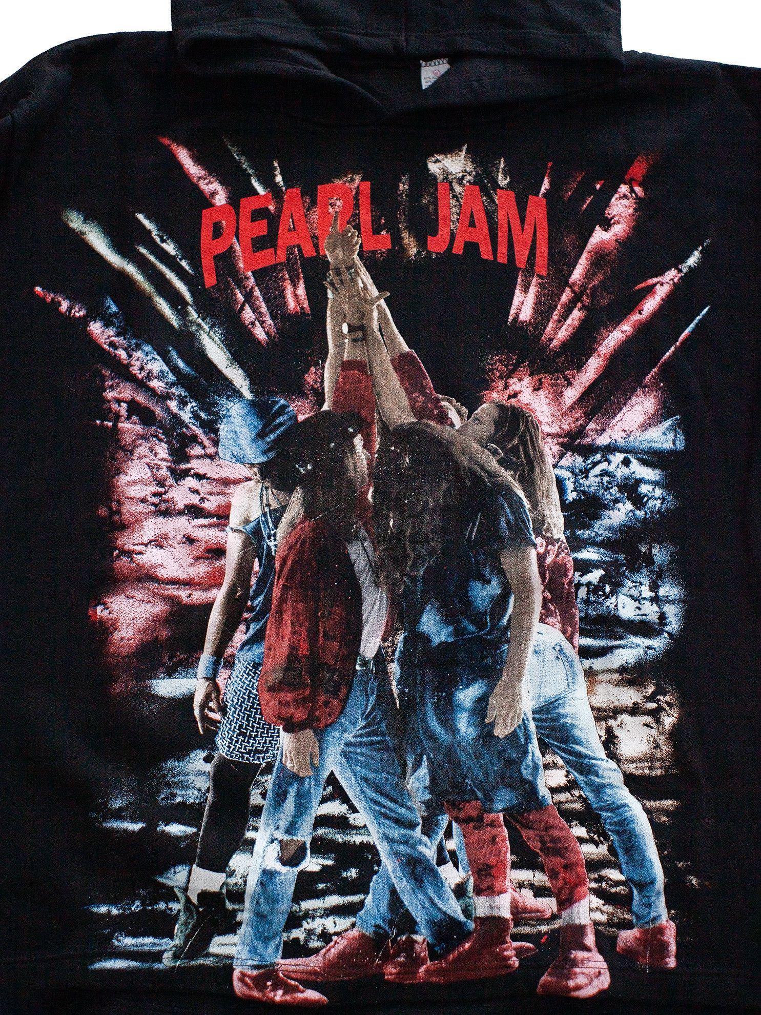 Vintage Vintage 90s Pearl Jam "Ten" Euro Bootleg Grunge Band Hoodie Size US XL / EU 56 / 4 - 3 Thumbnail