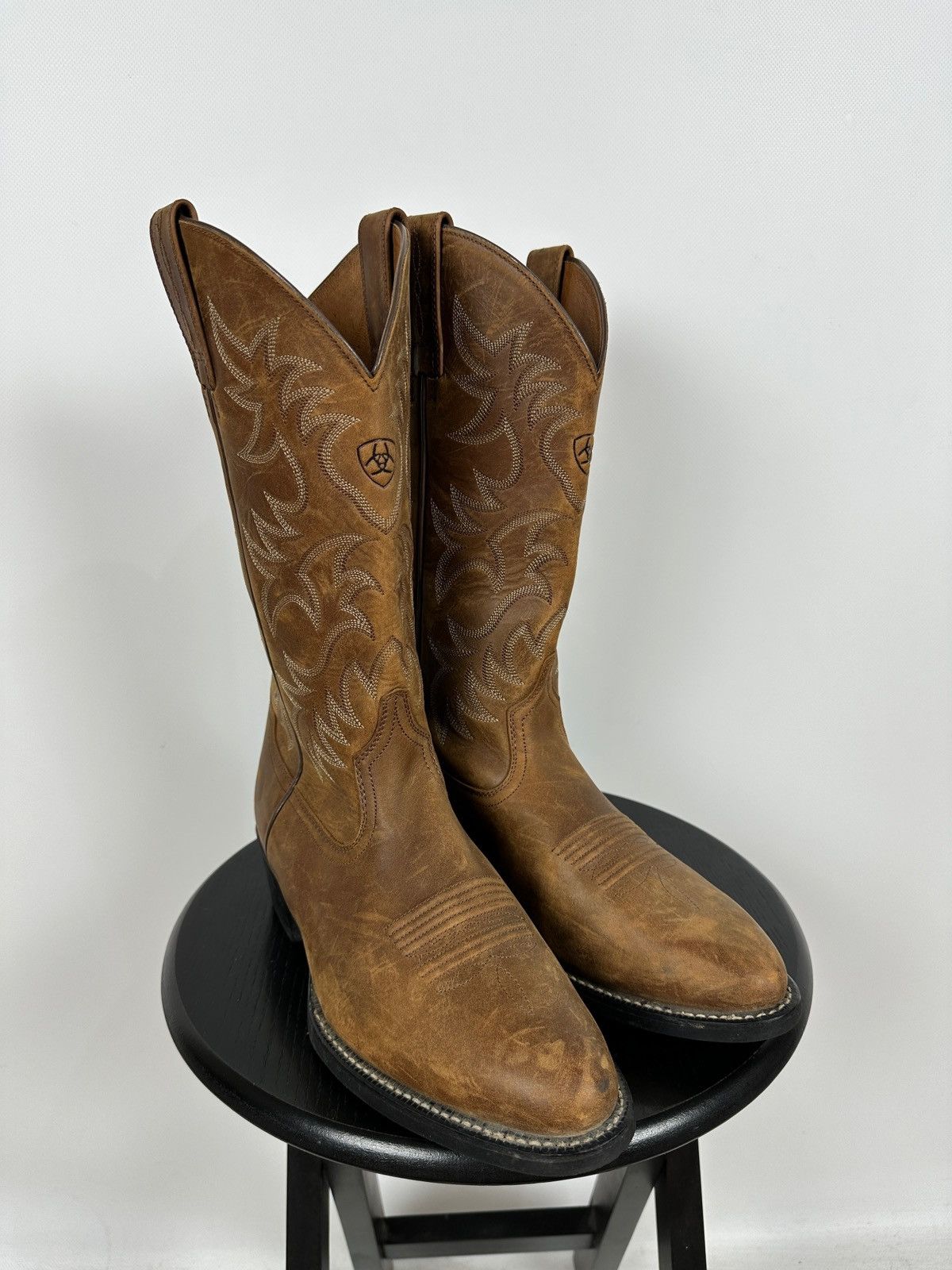 Ariat Ariat Brown Cowboy Western Leather Boots Size US 8.5 / EU 41-42 - 1 Thumbnail