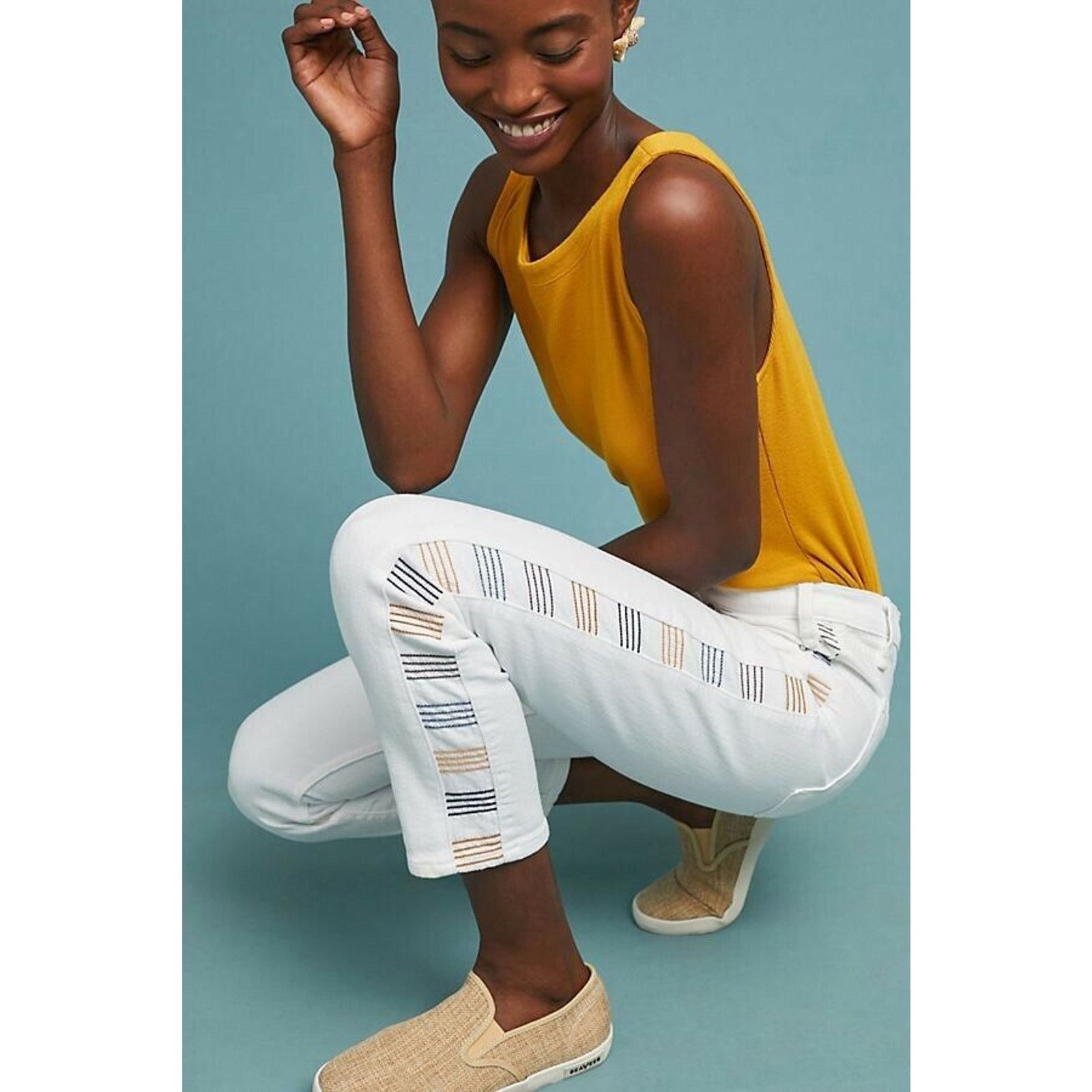 Anthropologie Anthropologie McGUIRE VALETTA HIGH-RISE CROPPED JEANS Sz 25 Size 25" / US 0 / IT 36 - 1 Thumbnail