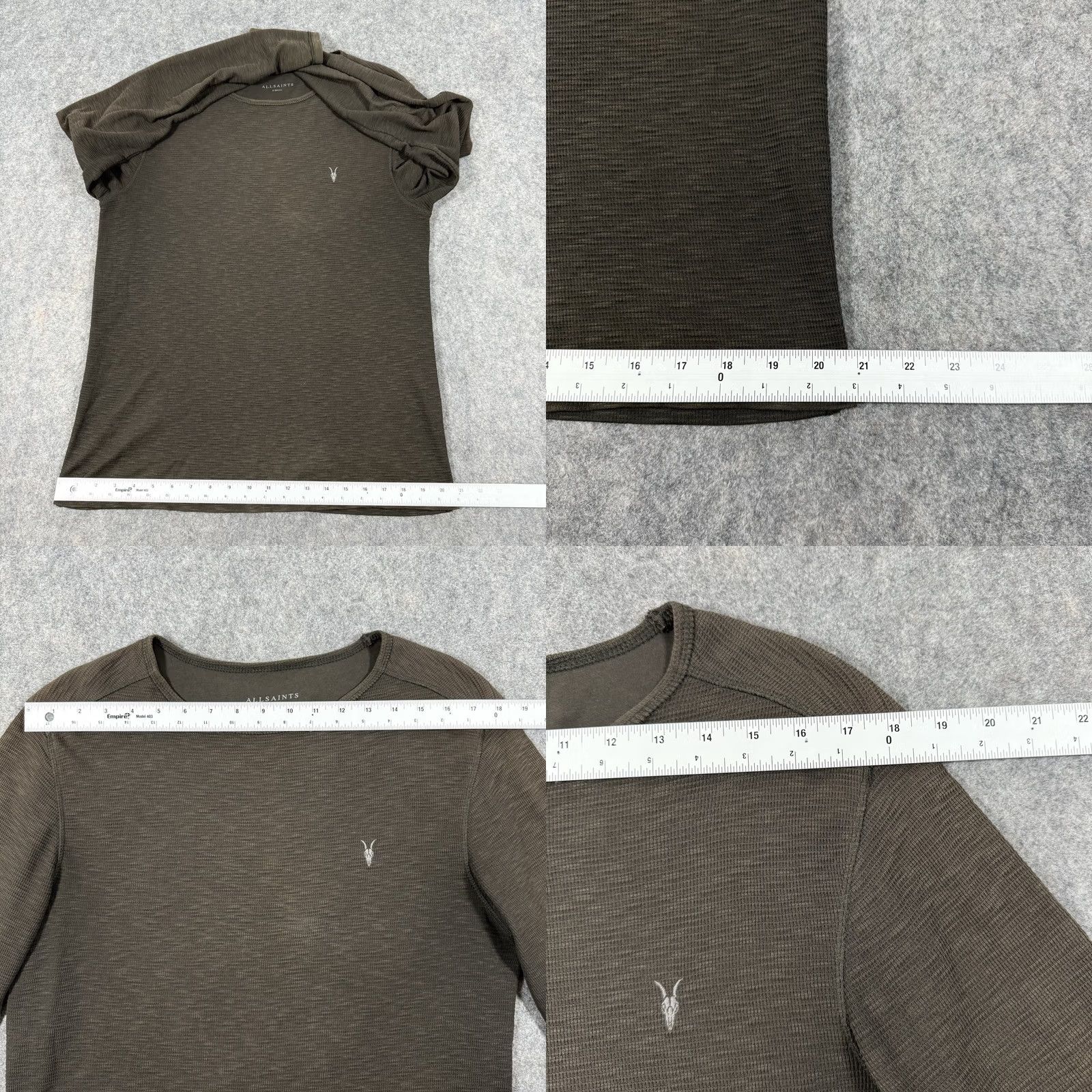 Allsaints AllSaints Sweatshirt Crew Neck Long Sleeve Textured XS Green Mens XS Green Long Sleeve Crew Neck Textured Sweatshirt AllSaints Men XS Green Size US XS / EU 42 / 0 - 9 Thumbnail