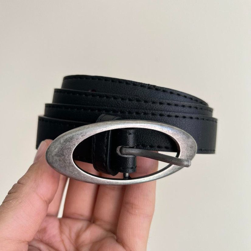 Jewelry vintage black american western simple designer oval belt Size ONE SIZE - 2 Thumbnail