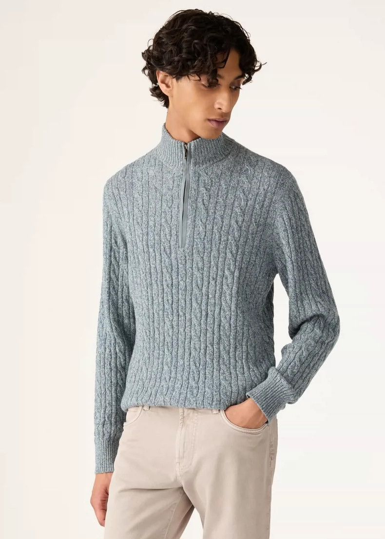 Loro Piana LORO PIANA size46 Small cashmere half high collar knit swea Size US S / EU 44-46 / 1 - 1 Thumbnail
