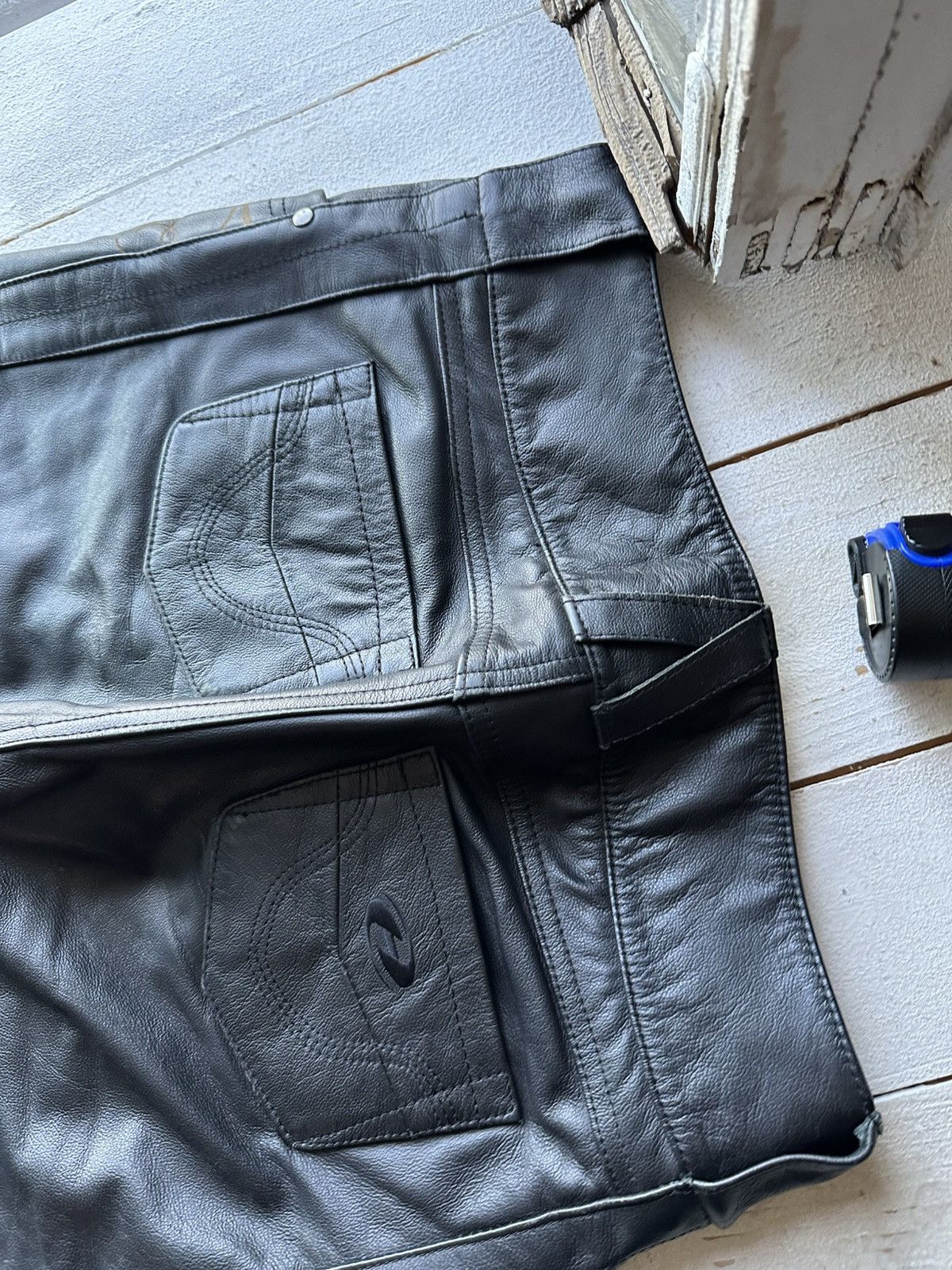 Leather HELD 🚨 LEATHER PANTS RACING VNTG Cowboy Biker Leather Pants Size US 32 / EU 48 - 11 Thumbnail