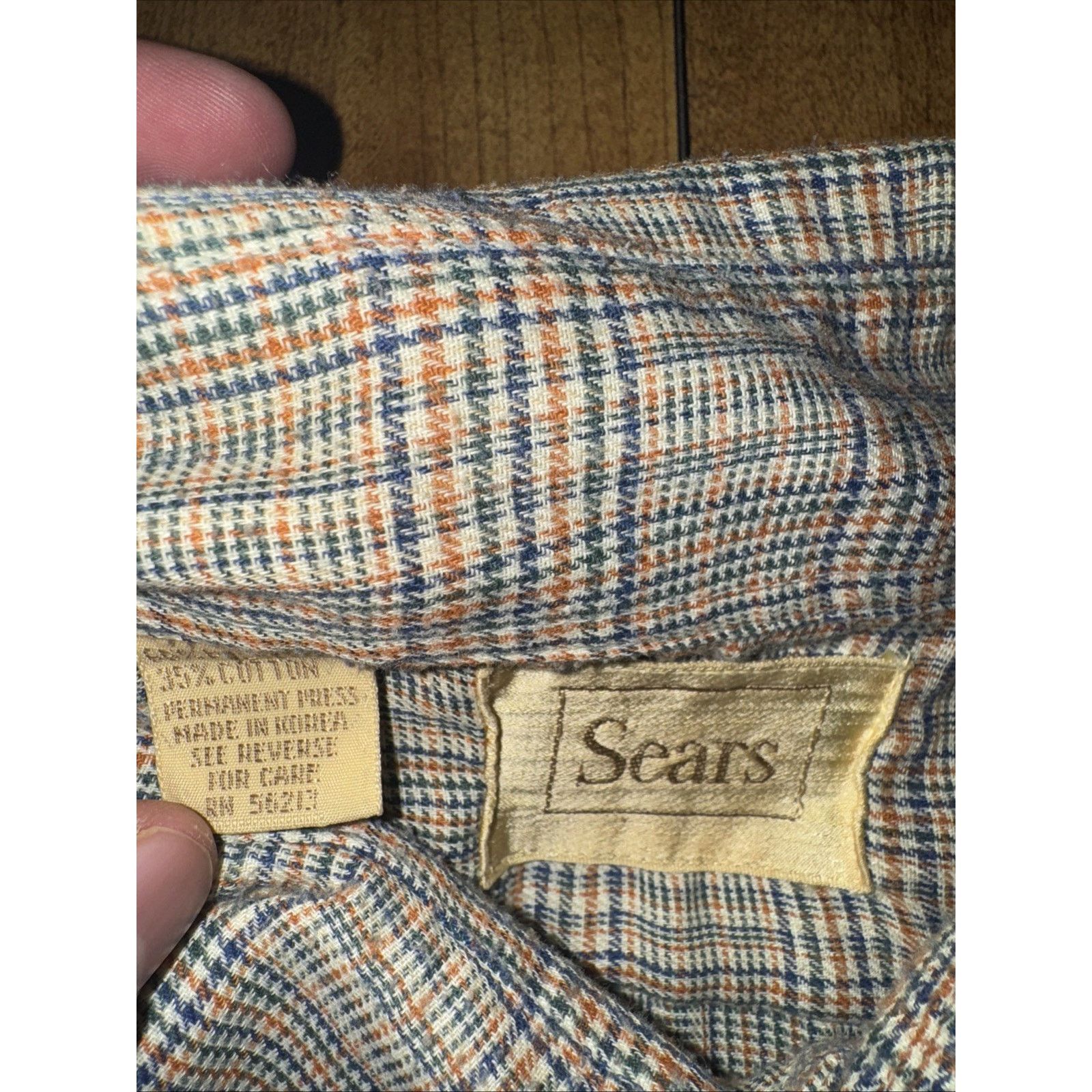 Sears × Vintage Sears Popover Shirt Plaid Workwear 70s 80s Permanent Press L Size US L / EU 52-54 / 3 - 6 Thumbnail