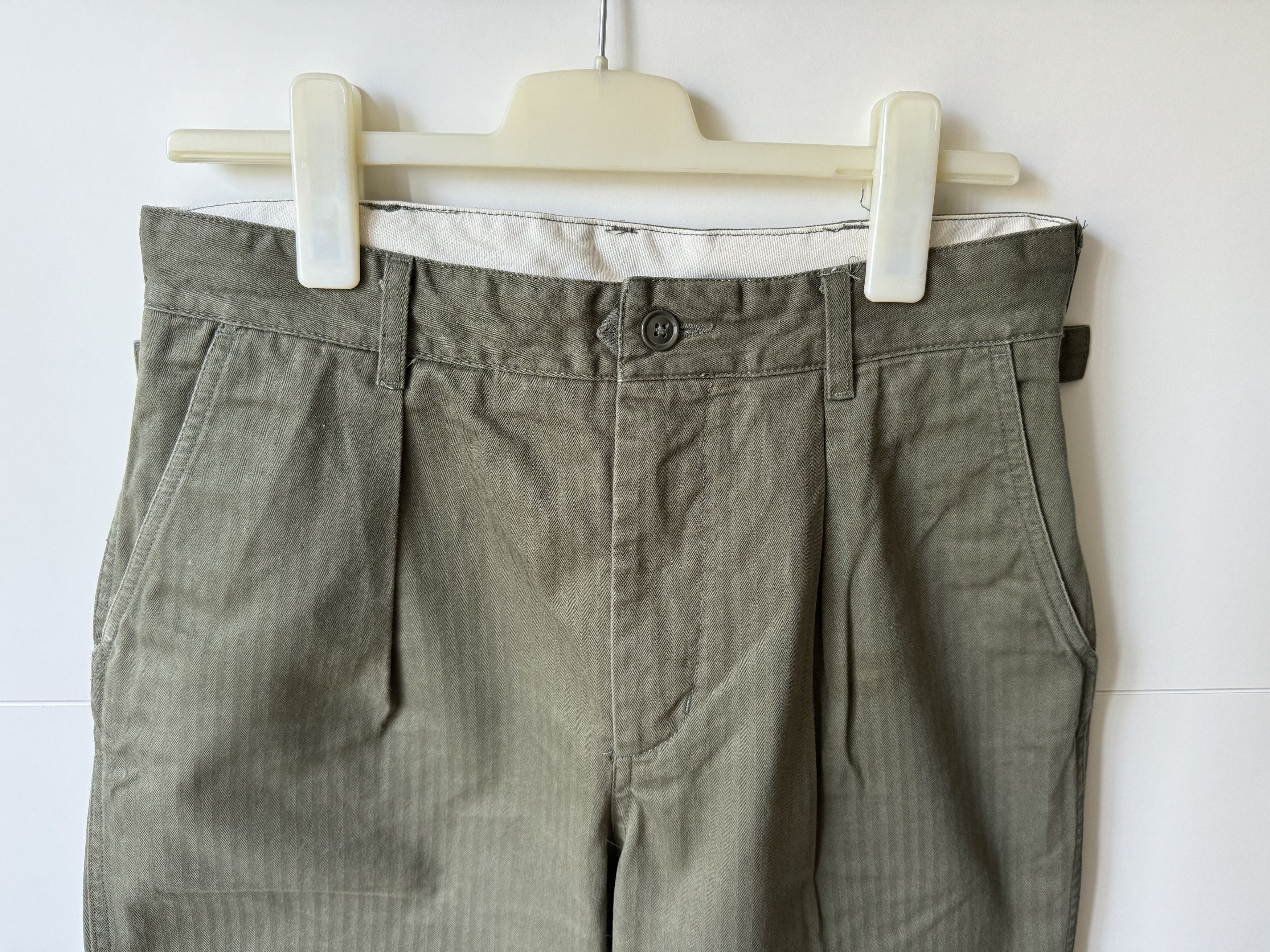 Engineered Garments [S] Herringbone Cotton Ground Pant in Olive (FW19) Size US 32 / EU 48 - 4 Thumbnail