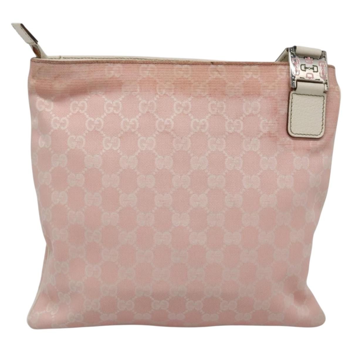 Gucci GUCCI GG Canvas Sherry Line Tote Bag Pink Silver Size ONE SIZE - 3 Thumbnail