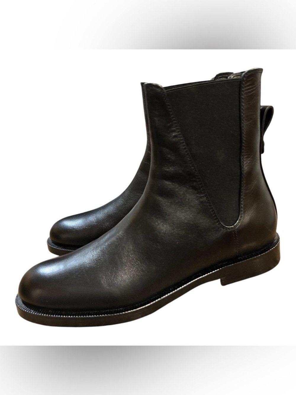 Lafayette 148 Lafayette 148 Barrett Leather Chelsea Booties Black 38.5 EU Size US 8.5 / IT 38.5 - 2 Thumbnail