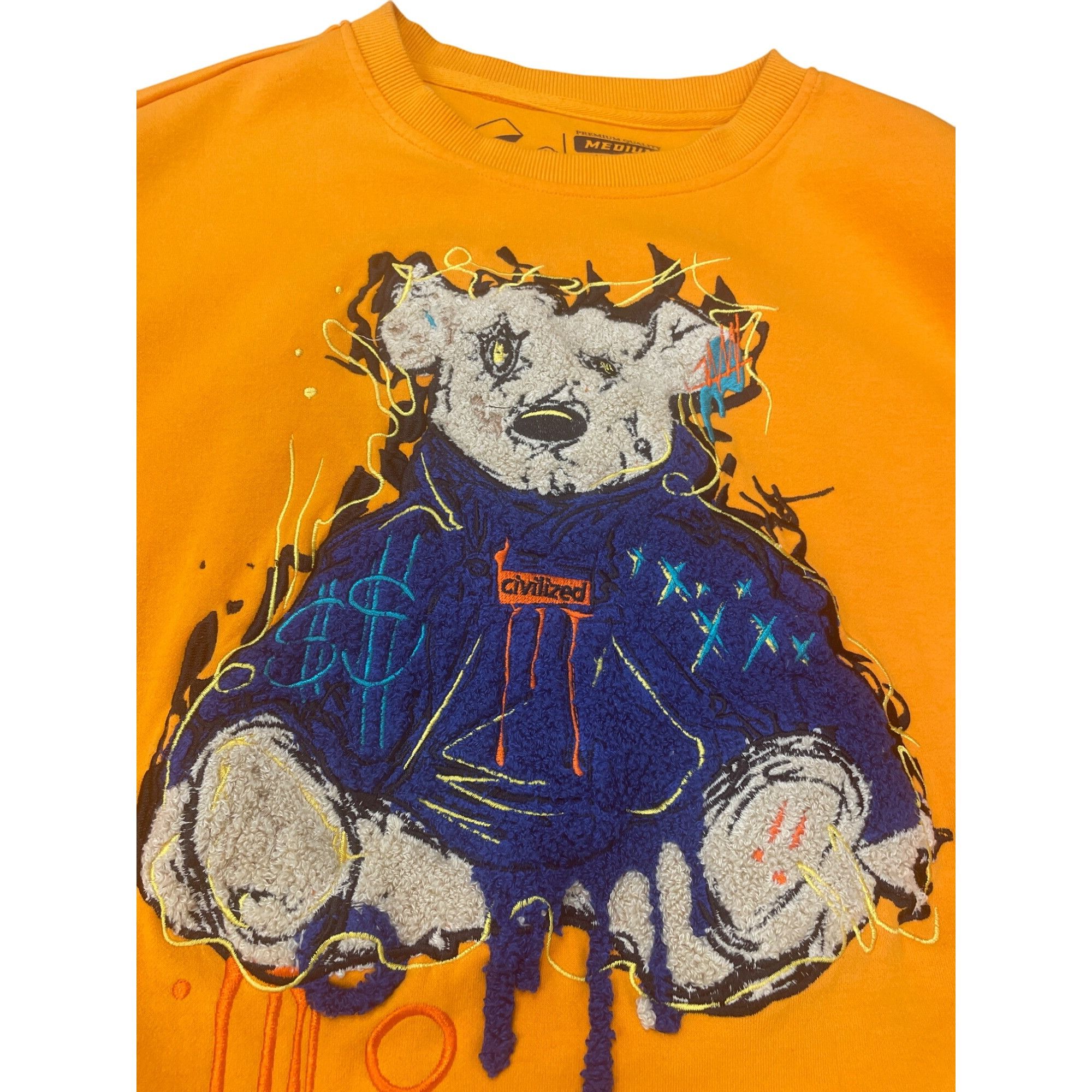 Civilized Civilized mens Orange bear graphic embroided Crewneck Sweats Size US M / EU 48-50 / 2 - 2 Thumbnail