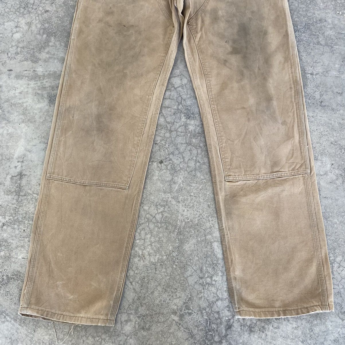 Carhartt VTG Carhartt Double Knee Faded Tan Dirty Carpenter Pants Size US 36 / EU 52 - 6 Thumbnail