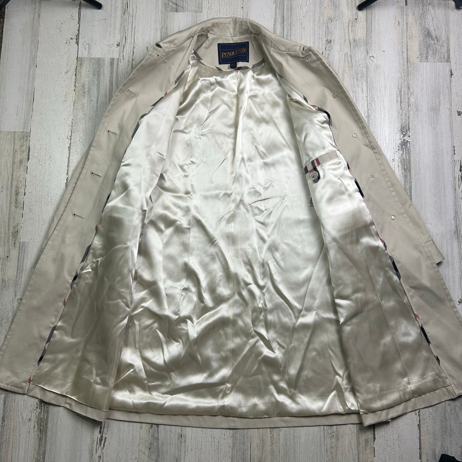 Pendleton × Vintage Pendleton Women's Trench Rain Jacket Size XS Coat Tan P74024 Size XS / US 0-2 / IT 36-38 - 6 Thumbnail