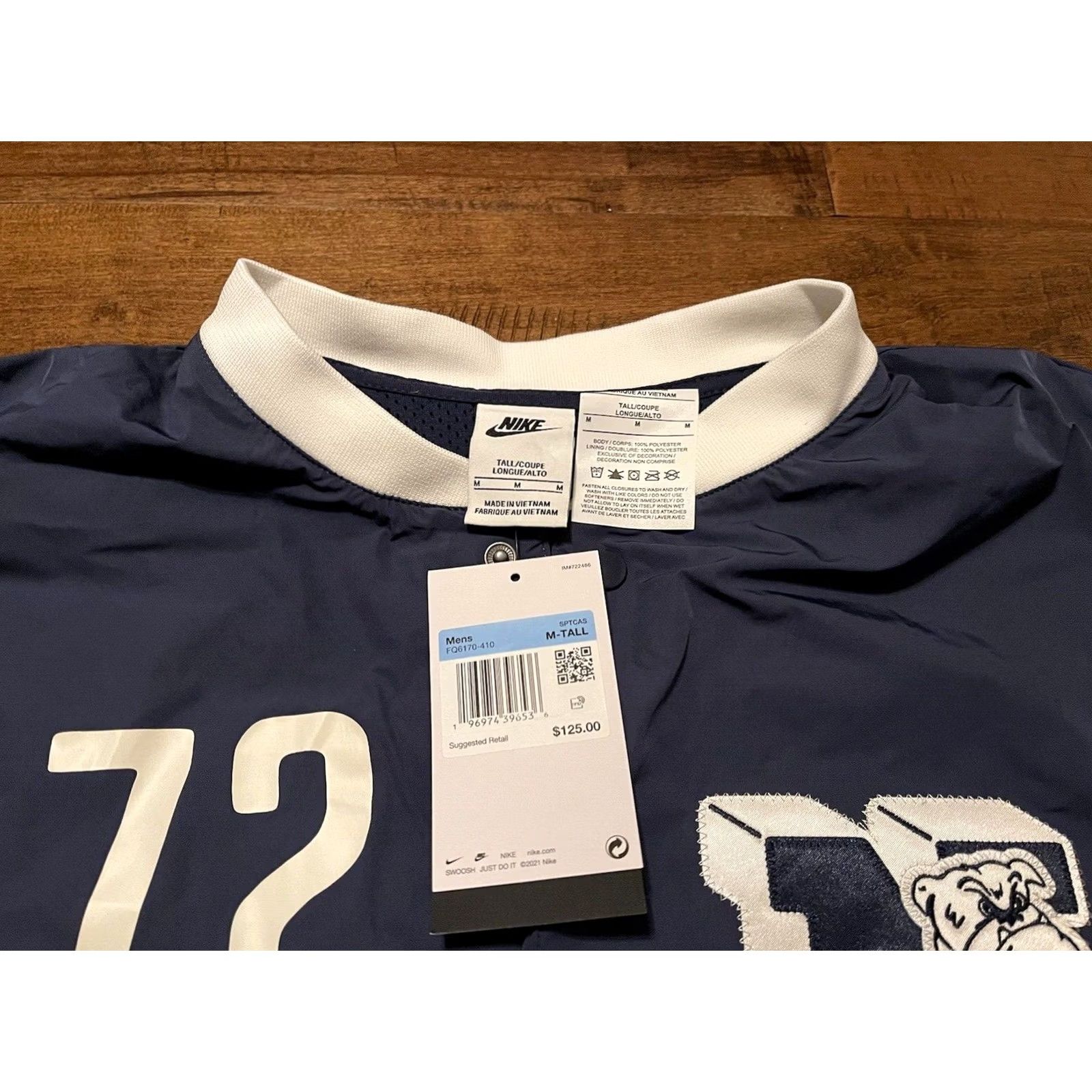 Nike Nike Air Authentics Basketball Jacket Windshirt Warmup - Men's Medium Tall - Blue Size US M / EU 48-50 / 2 - 3 Thumbnail