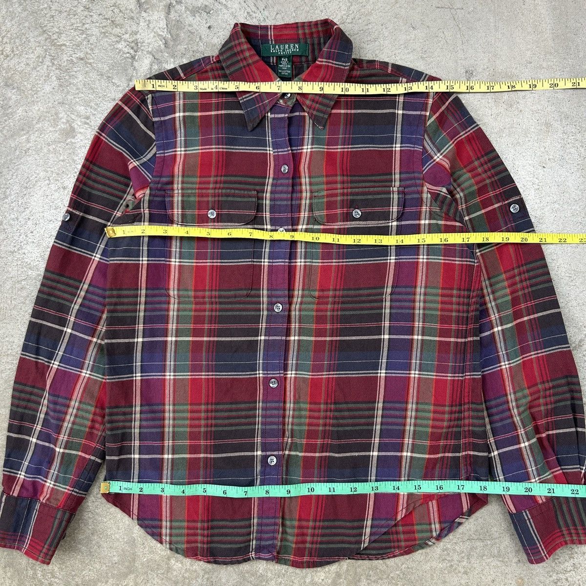 Lauren Ralph Lauren × Polo Ralph Lauren × Ralph Lauren Lauren Ralph Lauren Petite Flannel Shirt Size S / US 4 / IT 40 - 10 Thumbnail