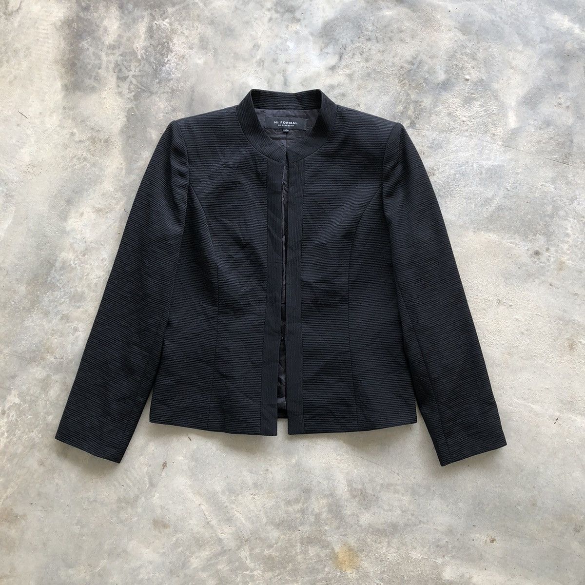 Givenchy Hi Formal by GIVENCHY Black Triacetate Clip Closure Jacket Size L / US 10 / IT 46 - 1 Thumbnail