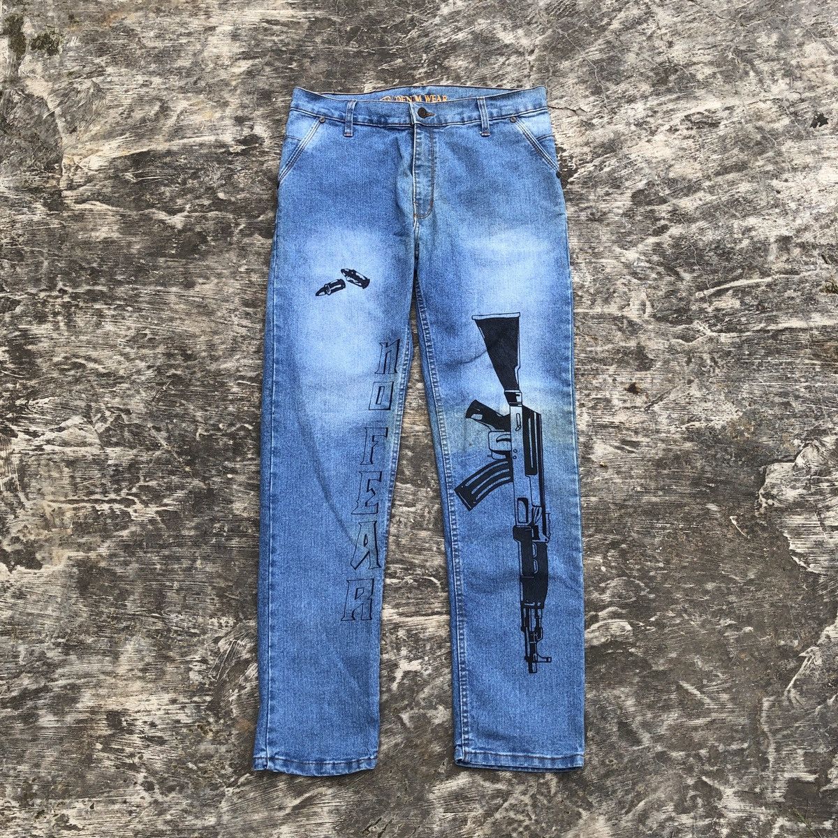 Other Jeans Haindpainted custom “No Fear” Size US 30 / EU 46 - 2 Thumbnail