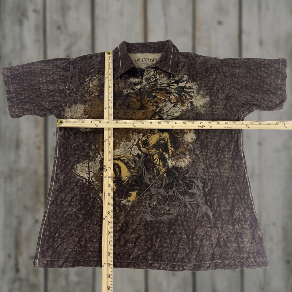Vintage Decoded Polo Shirt Mens L Polo Brown Horse Warrior AOP Size US L / EU 52-54 / 3 - 1 Thumbnail