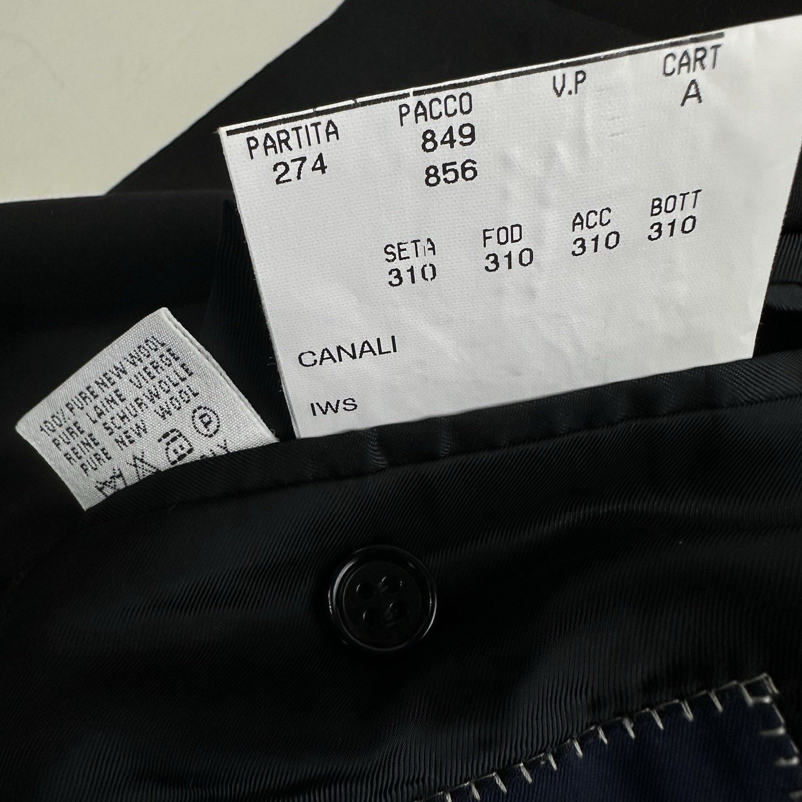 Canali canali wool black 3 button blazer sports coat Size 54 R Size 54R - 9 Thumbnail