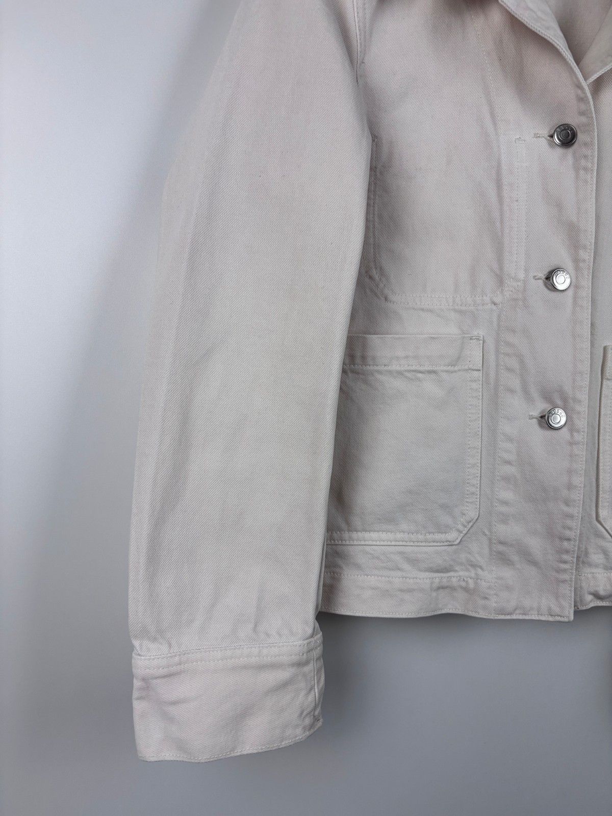 Arket Arket Denim Button Up Casual Jacket White Beige Size 34 Size XS / US 0-2 / IT 36-38 - 4 Thumbnail