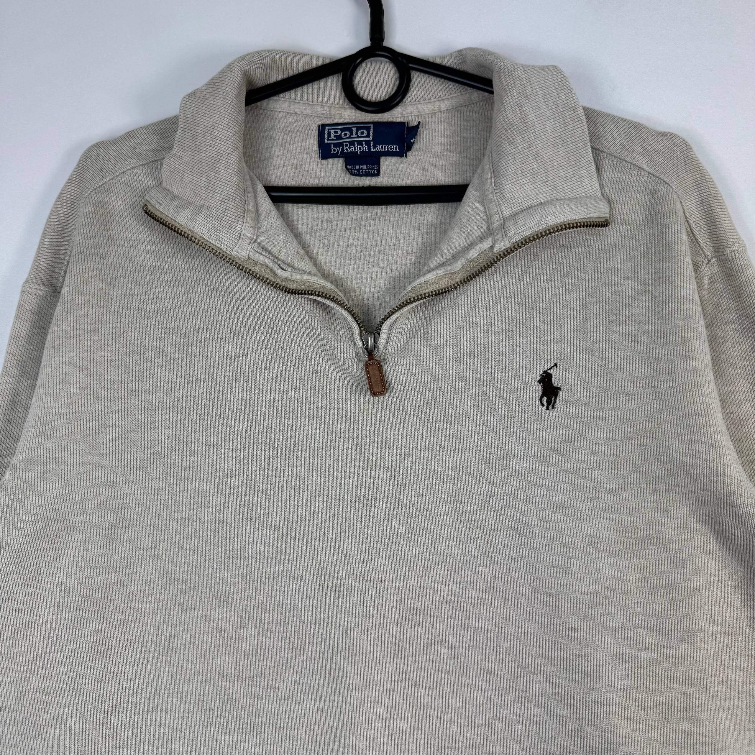 Polo Ralph Lauren Polo Ralph Lauren Half Zip Sweater Beige Cotton Men Size M Size US M / EU 48-50 / 2 - 3 Thumbnail