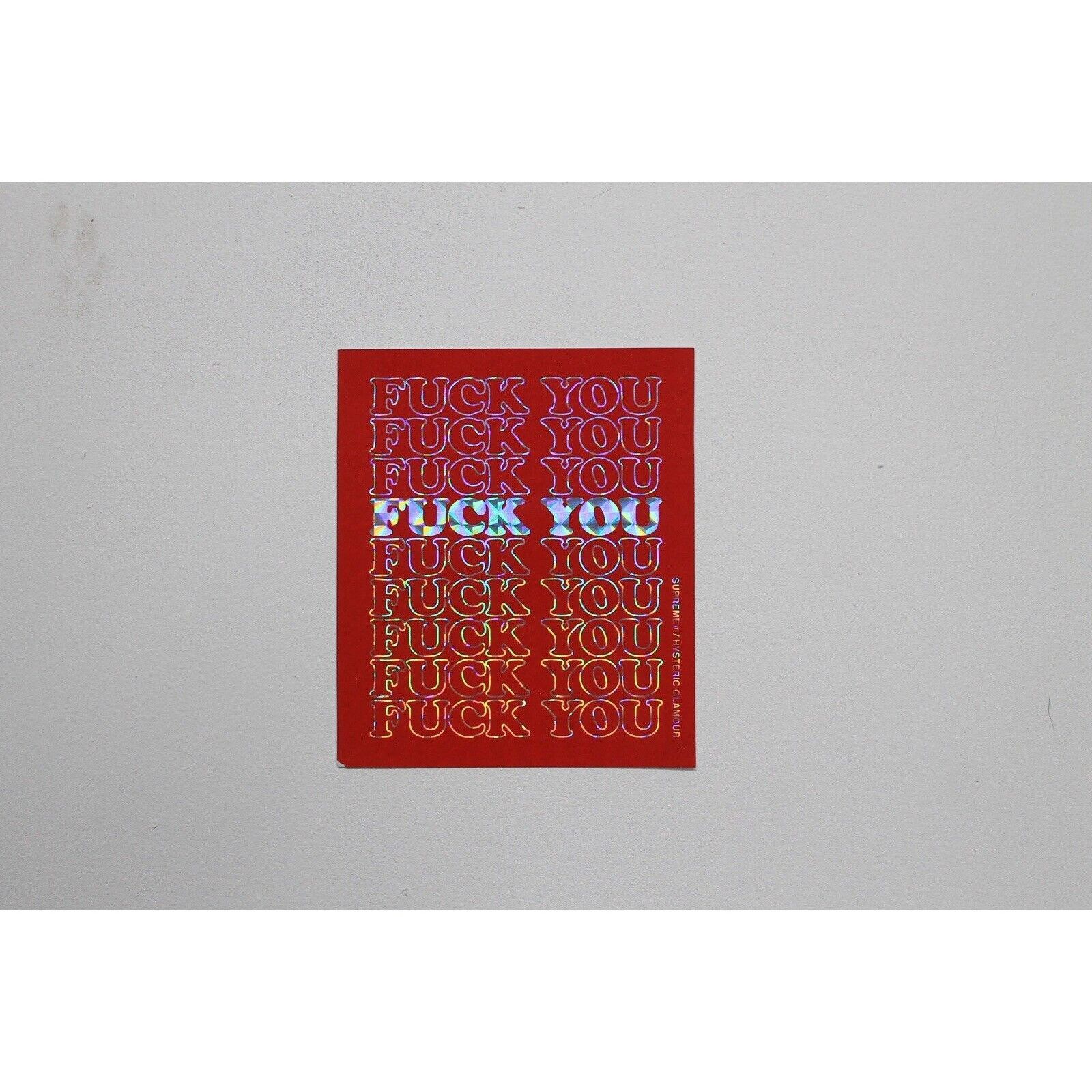 Supreme Supreme Hysteric Glamour F You Sticker Red Holographic FW17 Size ONE SIZE - 3 Thumbnail