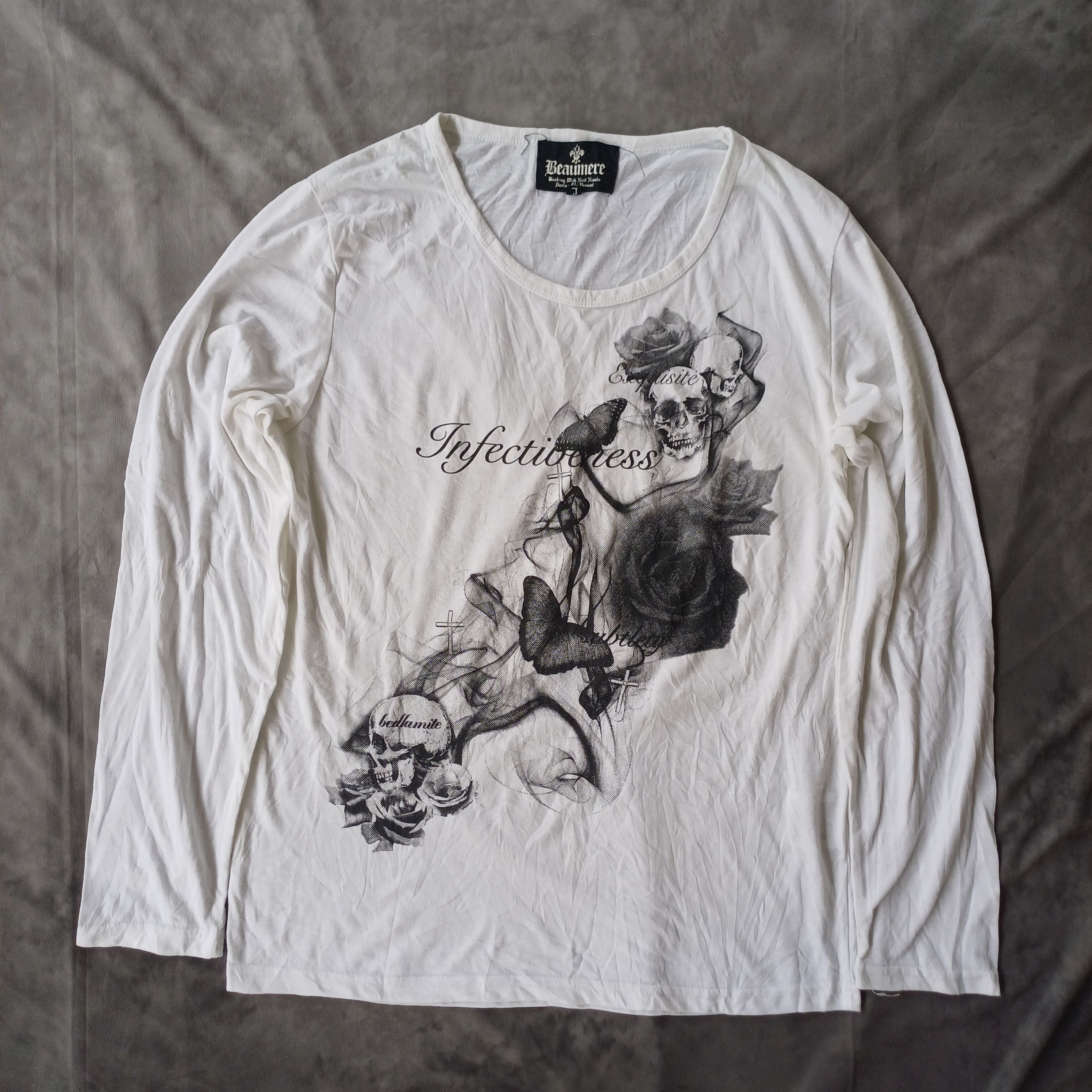 If Six Was Nine × KMRii × Seditionaries Beaumere Skulls Longslevee Tee Size US L / EU 52-54 / 3 - 1 Thumbnail