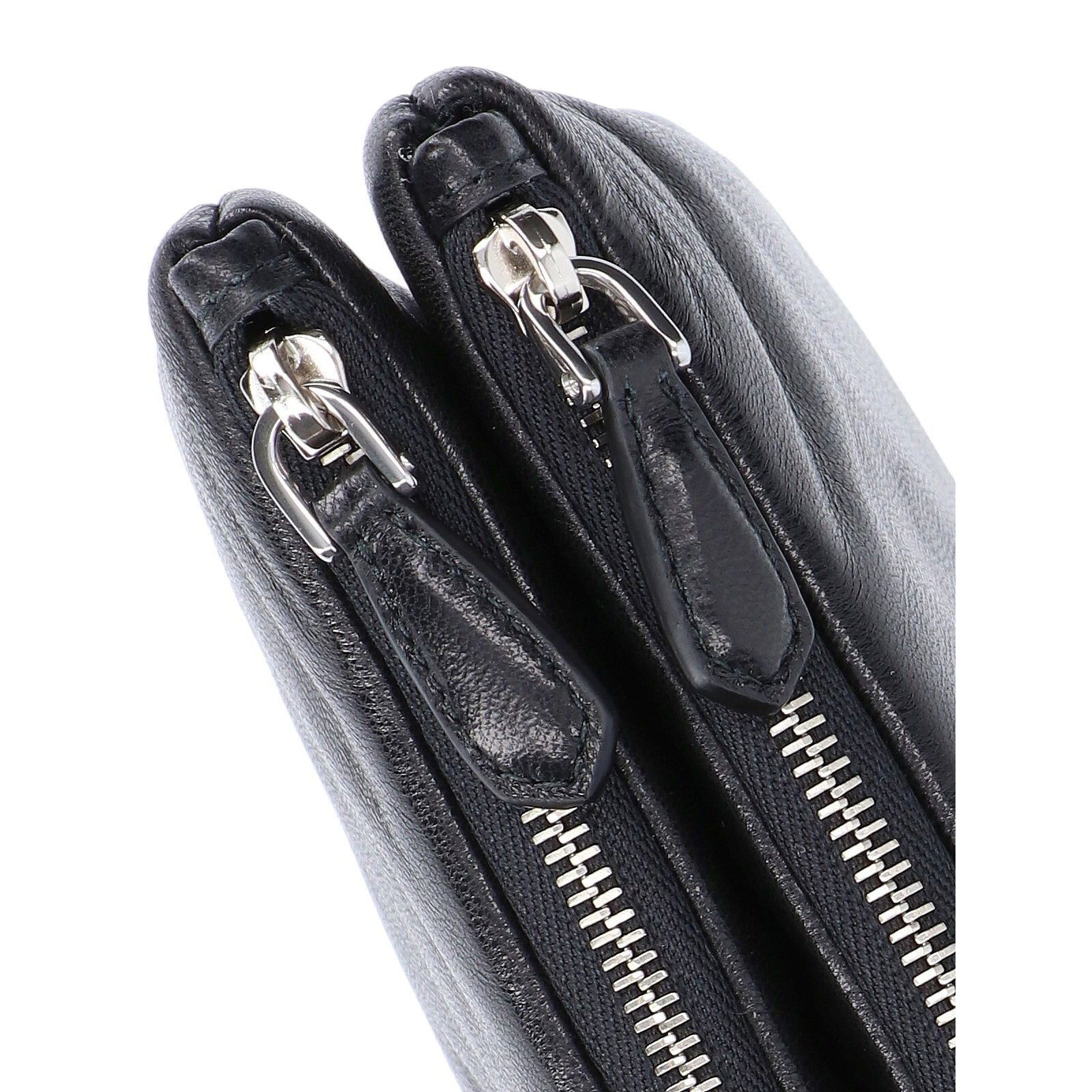 Prada PRADA Black Leather Double Pouch New And Authentic Size ONE SIZE - 4 Thumbnail