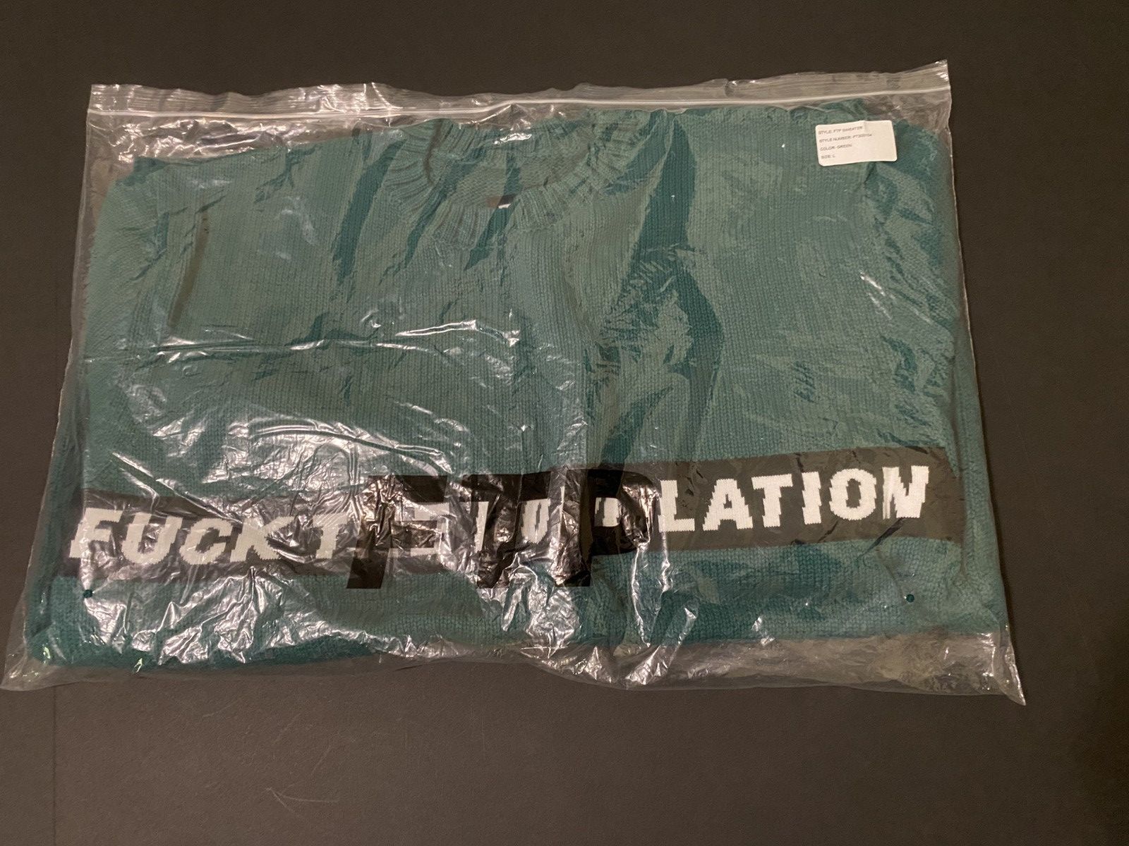 Fuck The Population FTP Spellout Knit Sweater Size US L / EU 52-54 / 3 - 3 Thumbnail