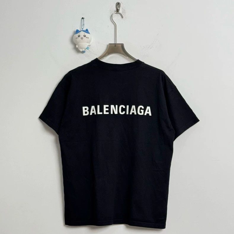 Balenciaga Balenciaga Black Front & Back Letter Logo T-Shirt Size US M / EU 48-50 / 2 - 4 Thumbnail
