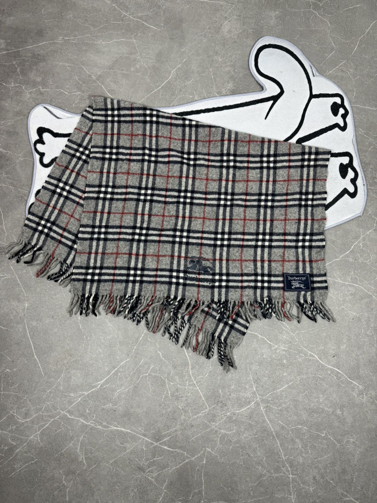 Burberry Burberrys Scarf Vintage Made In Japan Wolle Monogram Size ONE SIZE - 1 Thumbnail