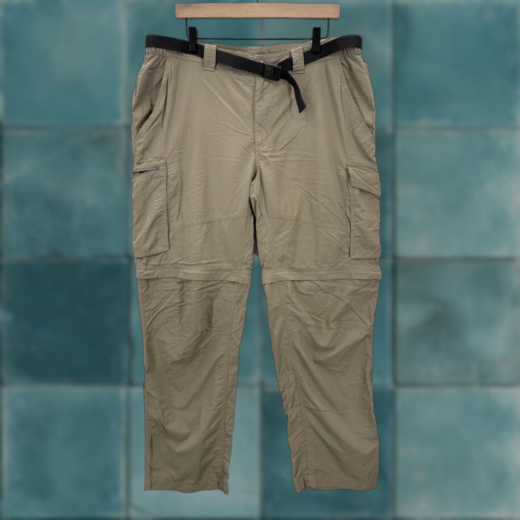 Vintage Columbia Omni-Shade Cargo Pants Mens 38x32 Beige Convertible Hiking Nylon Belt Size US 38 / EU 54 - 1 Thumbnail
