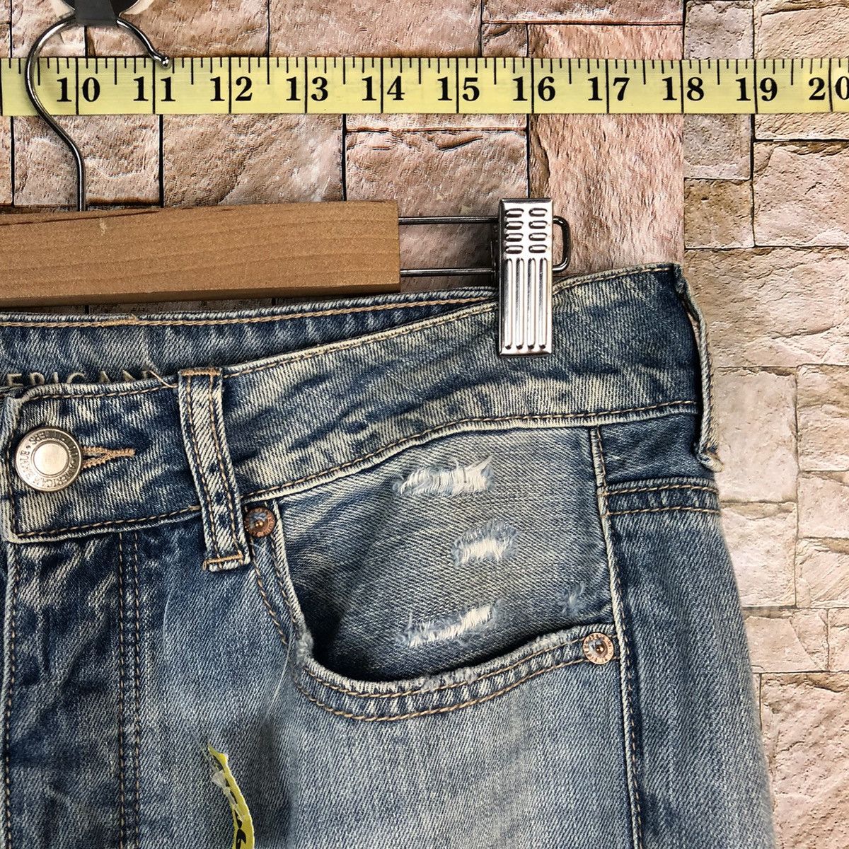 American Eagle Outfitters American Eagle Blue Distressed Denim Pants #A1006 Size 28" / US 6 / IT 42 - 8 Thumbnail