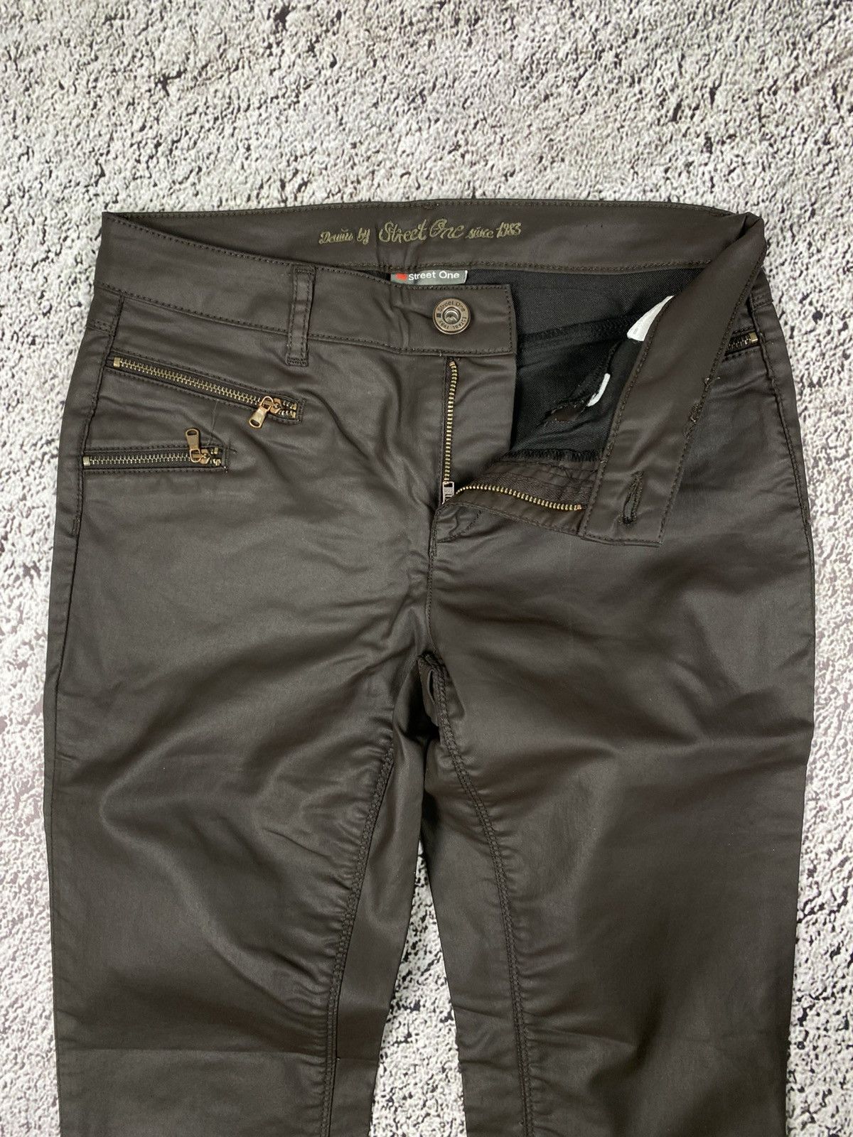 Vintage Vintage Y2K 00s waxed style jeans streetwear Japanese Size 26" / US 2 / IT 38 - 2 Thumbnail