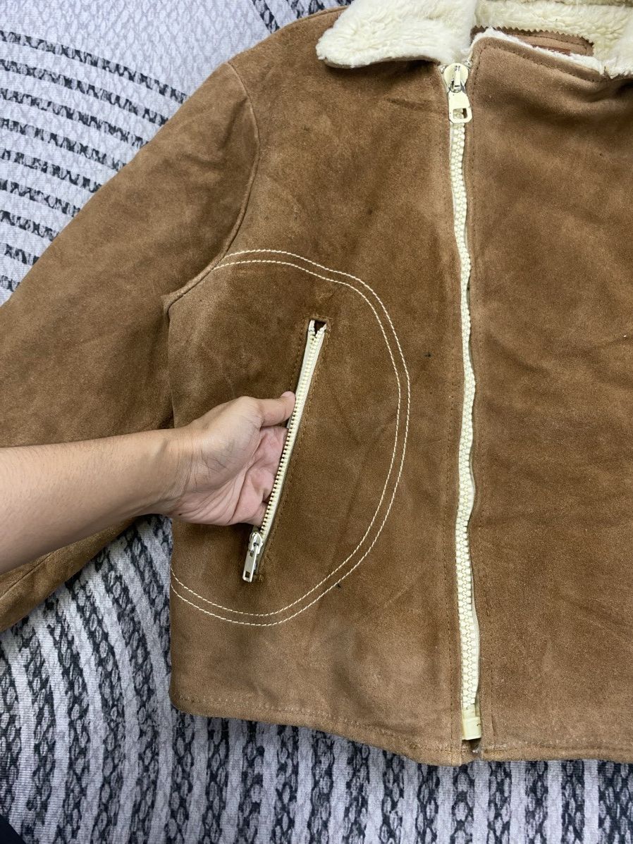 Japanese Brand Vintage Dep’t Double Collar Sherpa Brown Cropped Jacket Size US M / EU 48-50 / 2 - 8 Thumbnail