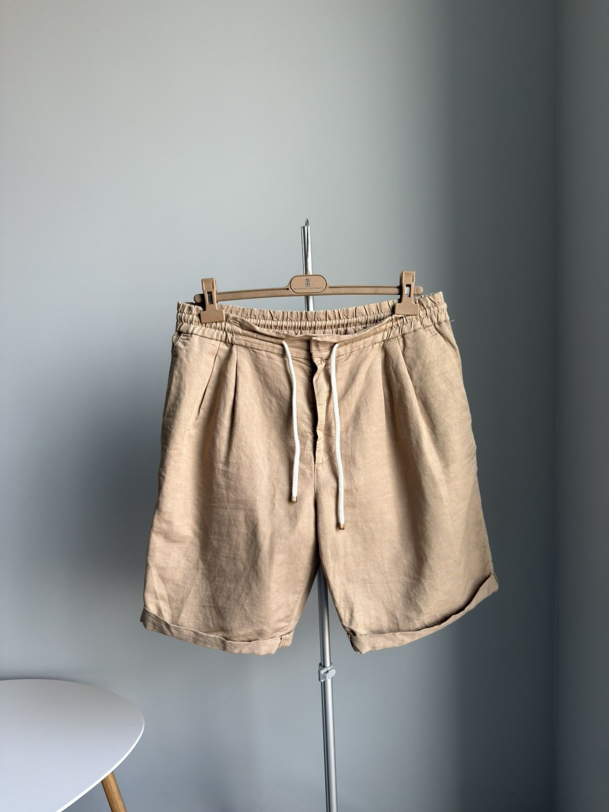Brunello Cucinelli Brunello Cucinelli Linen Relaxed Fit Drawstring Shorts Size US 36 / EU 52 - 5 Thumbnail