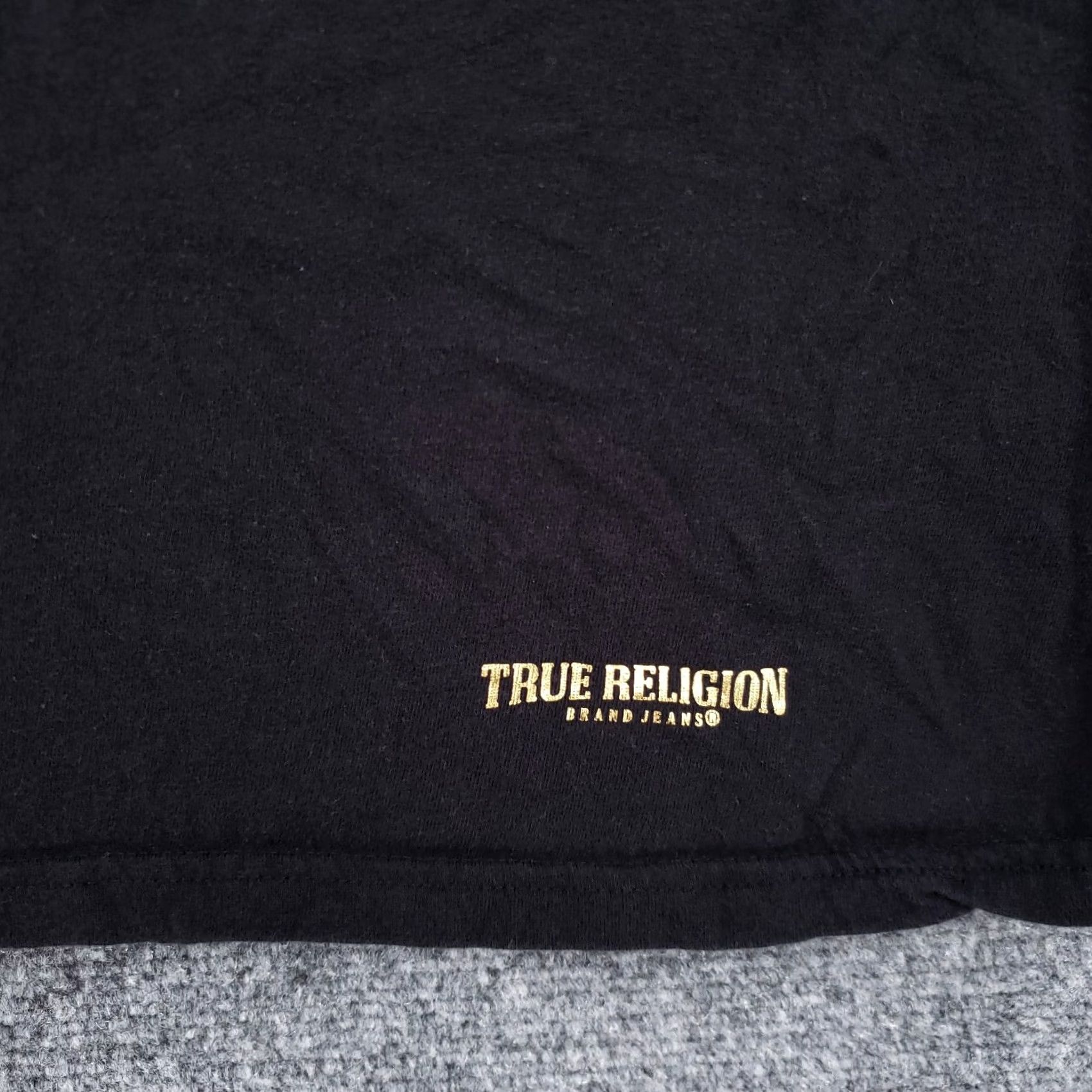 True Religion True Religion Shirt Womens Large L Black Logo V Neck Pullover Short Sleeve Tee T Size L / US 10 / IT 46 - 4 Thumbnail