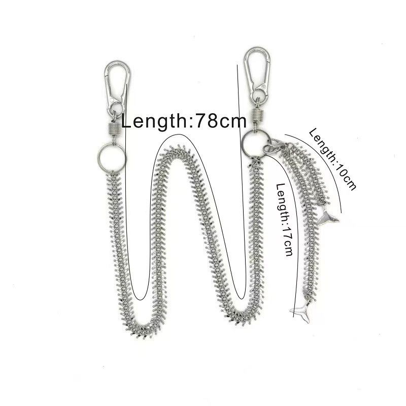 Vintage Retro hip-hop punk style jeans waist chain Size ONE SIZE - 4 Thumbnail