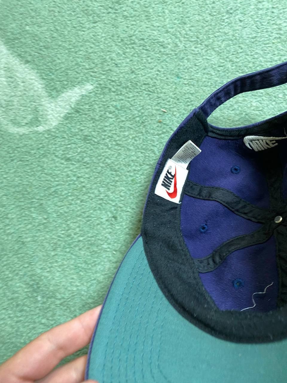Nike Hats blue Vintage Nike Cap big logo Y2K streetwear Size ONE SIZE - 11 Thumbnail