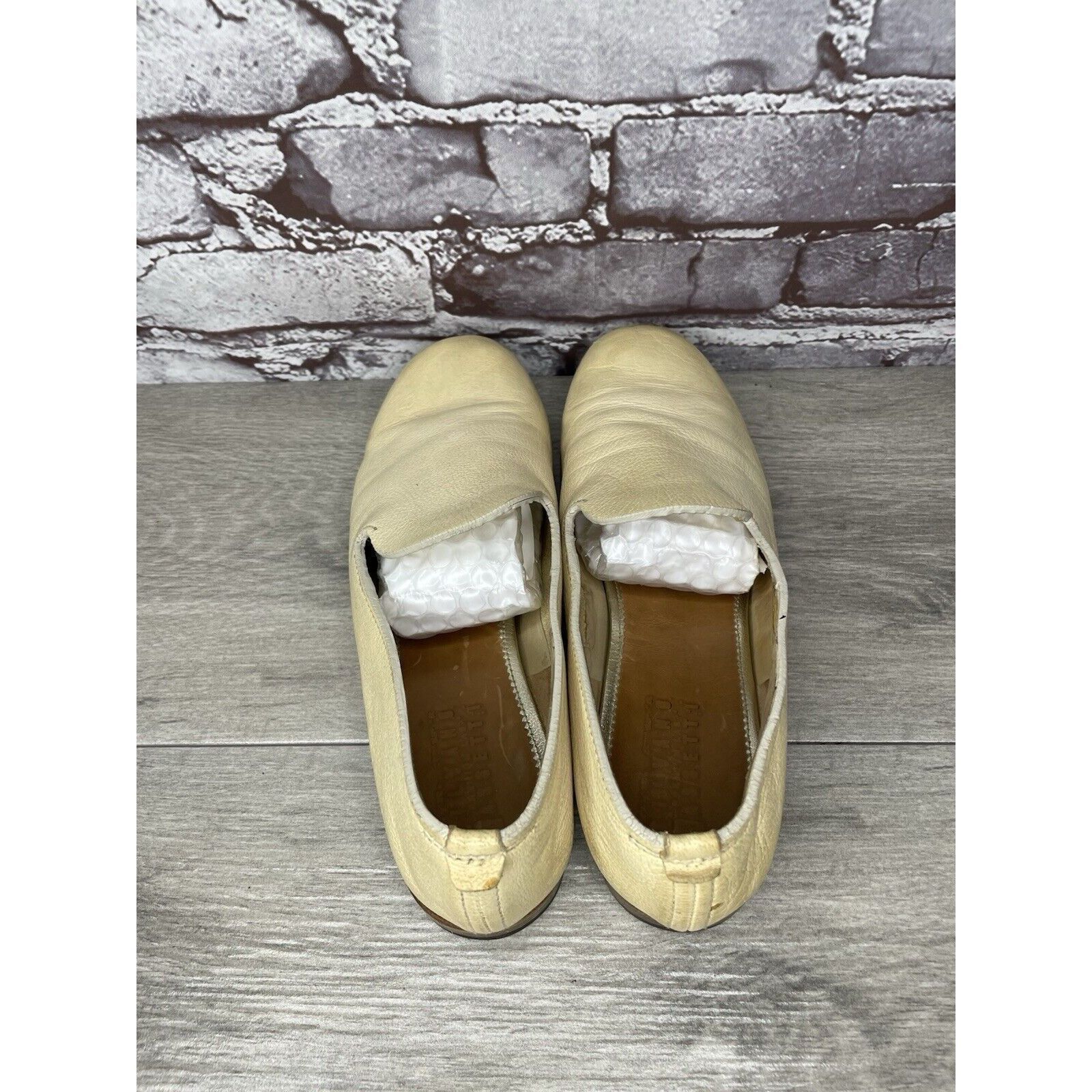 Silvano Sassetti Silvano Sassetti Beige Leather Slip On Loafers Flats Shoes W Size US 8 / IT 38 - 4 Thumbnail